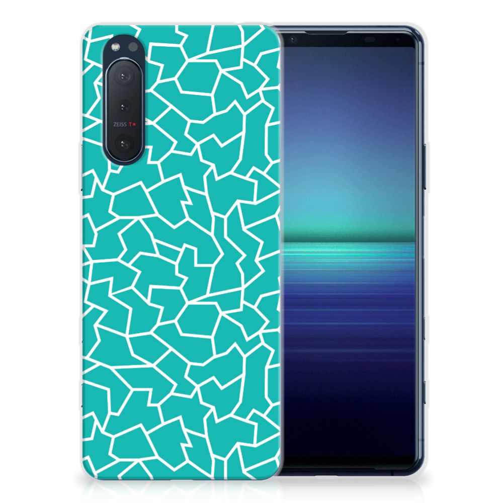 Sony Xperia 5II Hoesje maken Cracks Blue B2C Telecom