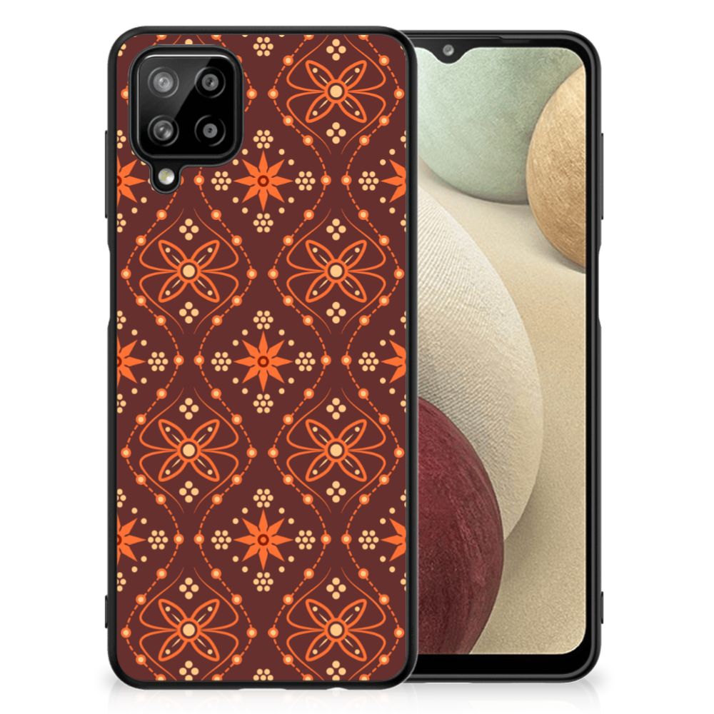 Samsung Galaxy A12 Back Case Batik Brown