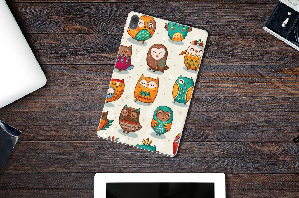 Lenovo Tab P11 | P11 Plus Back Case Vrolijke Uilen - B2C Telecom