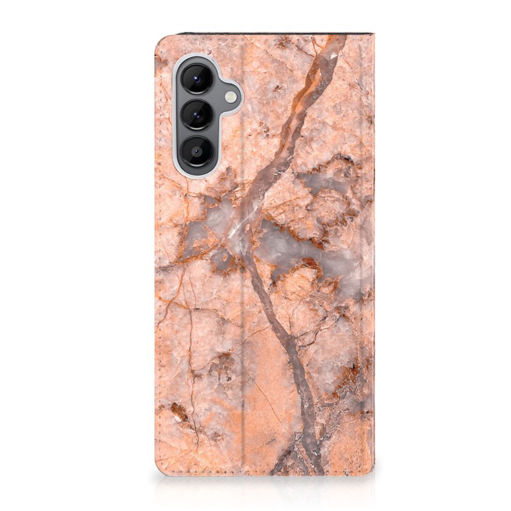 Samsung Galaxy A34 Standcase Marmer Oranje - B2C Telecom