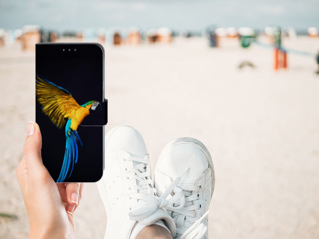 Samsung Galaxy M10 Telefoonhoesje met Pasjes Papegaai