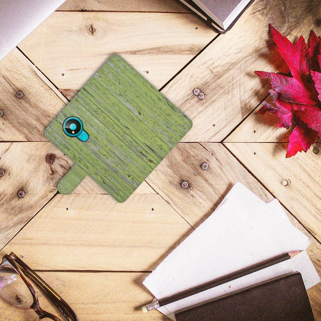 Nokia 3.4 Book Style Case Green Wood