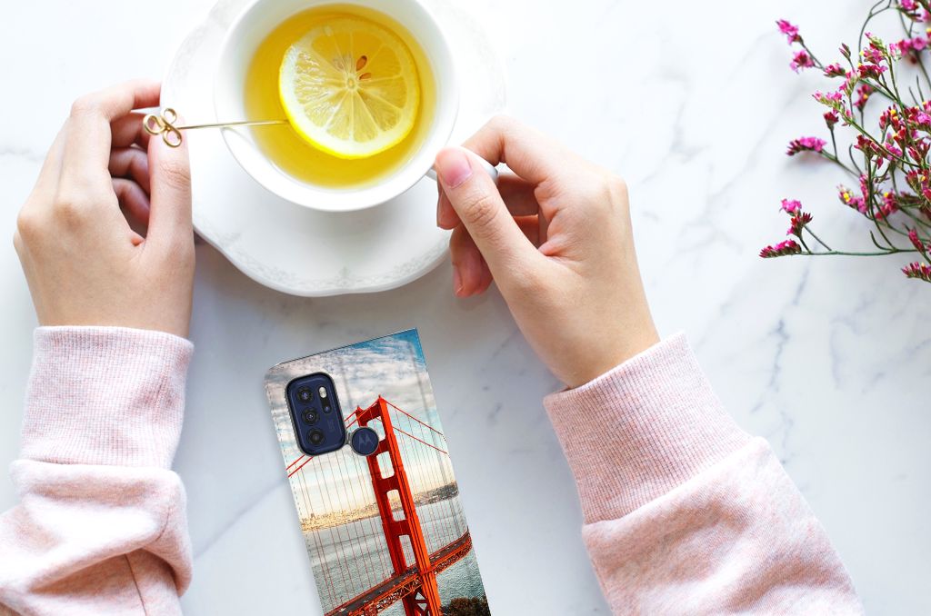 Motorola Moto G60s Book Cover Golden Gate Bridge - B2C Telecom