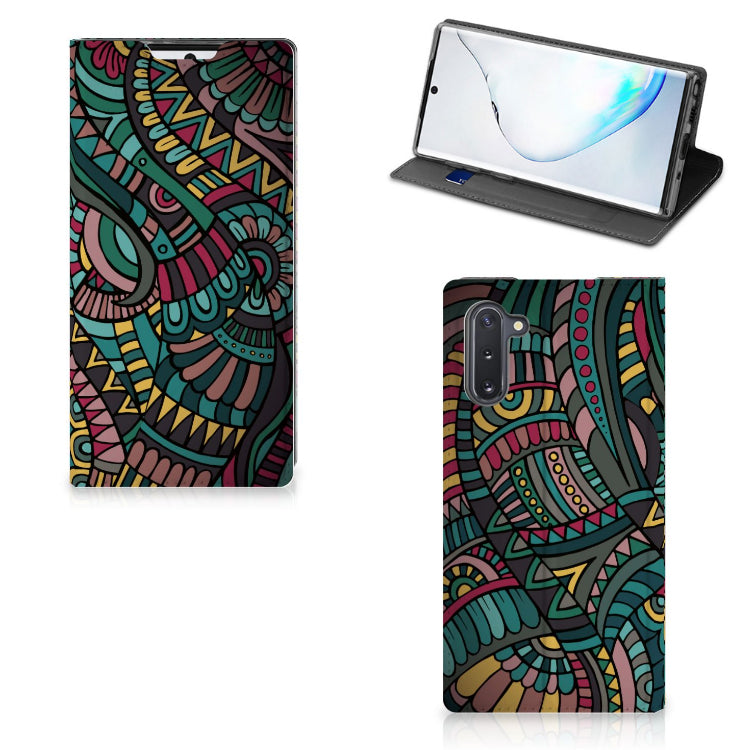 Samsung Galaxy Note 10 Hoesje met Magneet Aztec