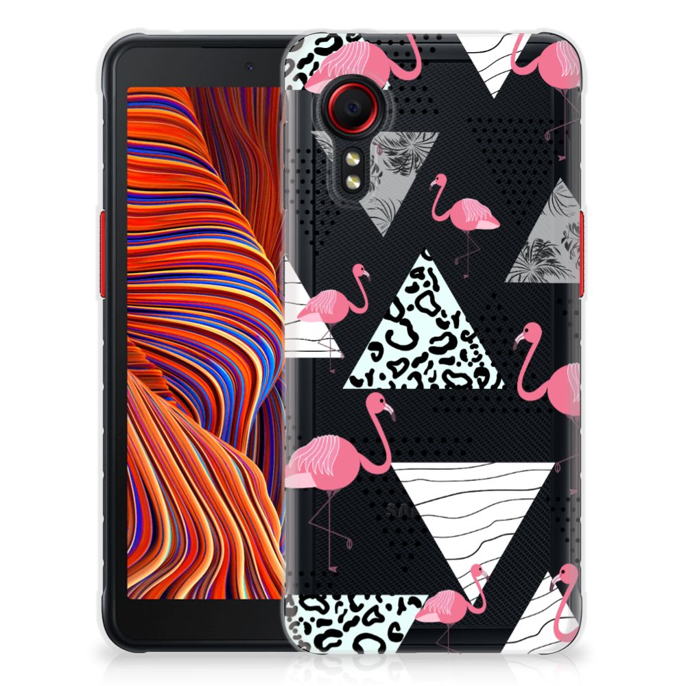 Samsung Galaxy Xcover 5 TPU Hoesje Flamingo Triangle