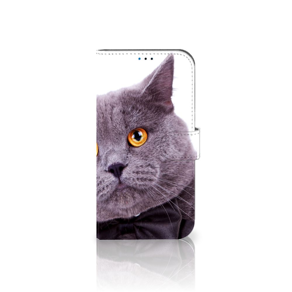 iPhone 14 Pro Max Telefoonhoesje met Pasjes Kat