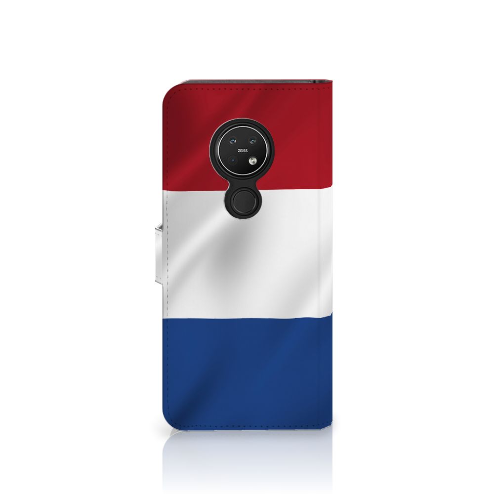 Nokia 7.2 | Nokia 6.2 Bookstyle Case Nederlandse Vlag met artistiek ontwerp van de Nederlandse vlag.