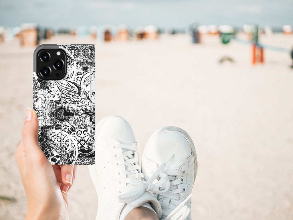 Mobiel BookCase iPhone 13 Pro Skulls Angel - B2C Telecom
