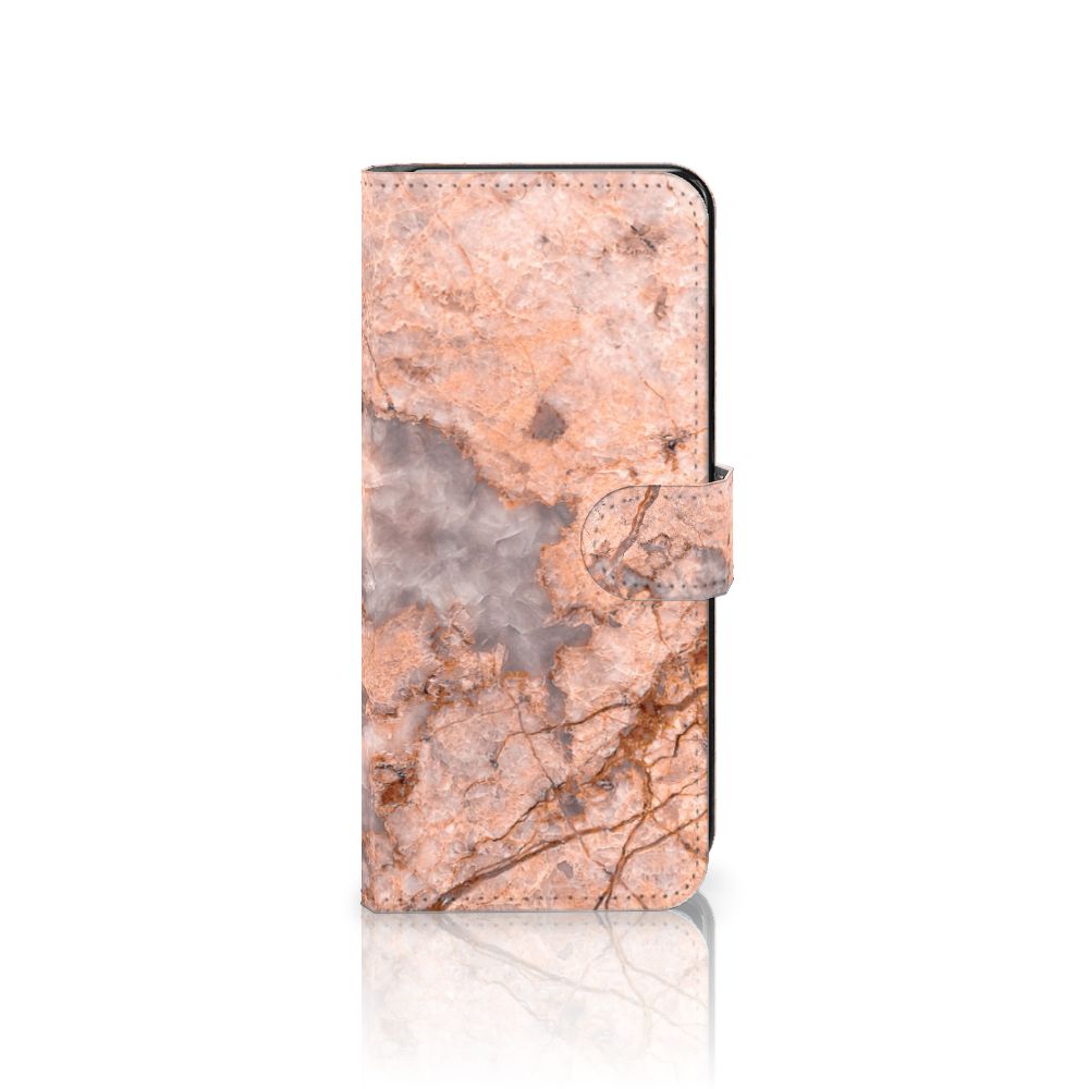 Motorola Moto G72 Bookcase Marmer Oranje