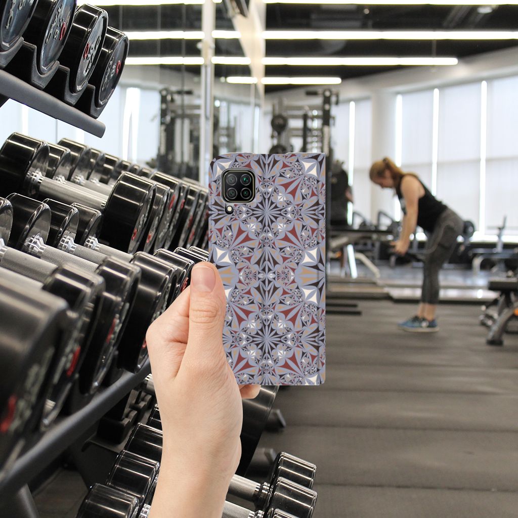 Huawei P40 Lite Standcase Flower Tiles - B2C Telecom