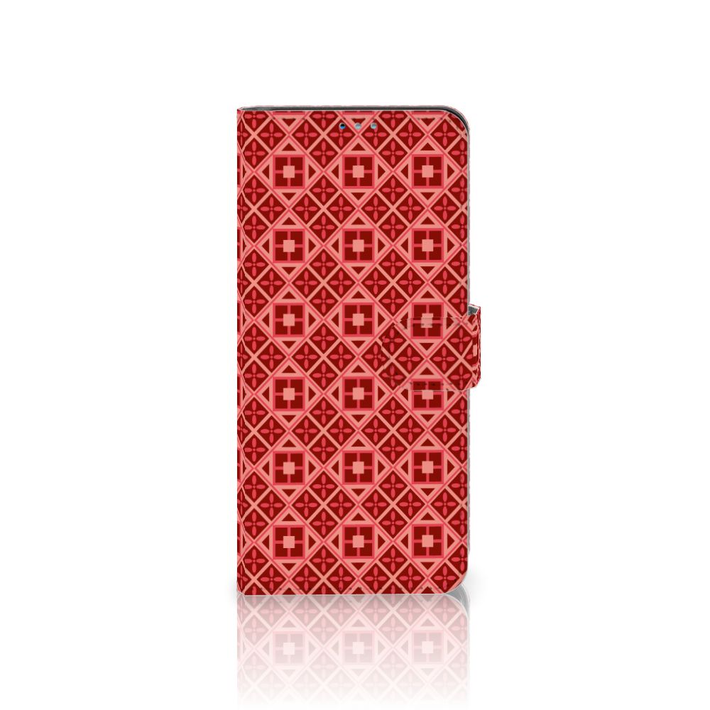 Motorola Moto G9 Plus Telefoon Hoesje Batik Rood