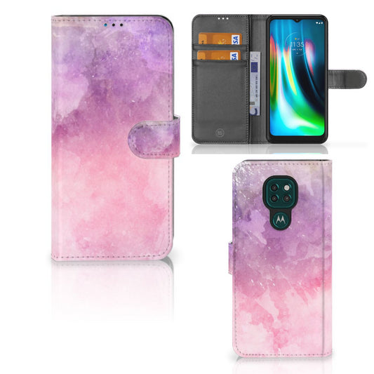 Hoesje Motorola Moto G9 Play | E7 Plus Pink Purple Paint