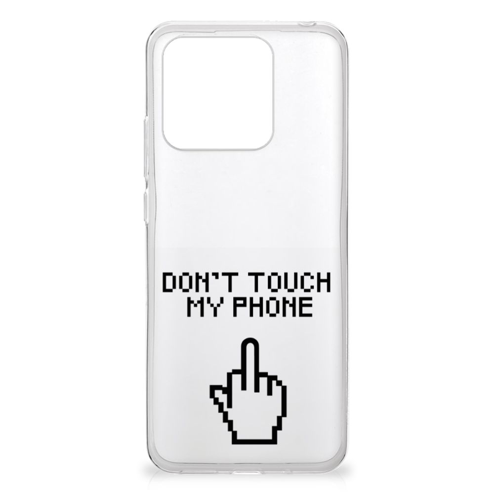 Xiaomi Redmi 10C Silicone-hoesje Finger Don't Touch My Phone