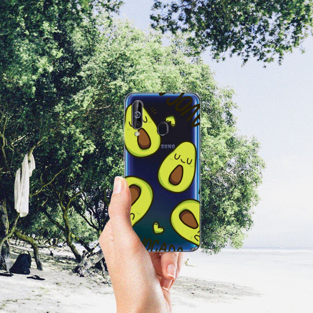 Samsung Galaxy A60 Telefoonhoesje met Naam Avocado Singing