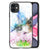 Kleurrijke Telefoonhoesje iPhone 11 Vogel met watercoloring print van een kolibrie en bloemen.