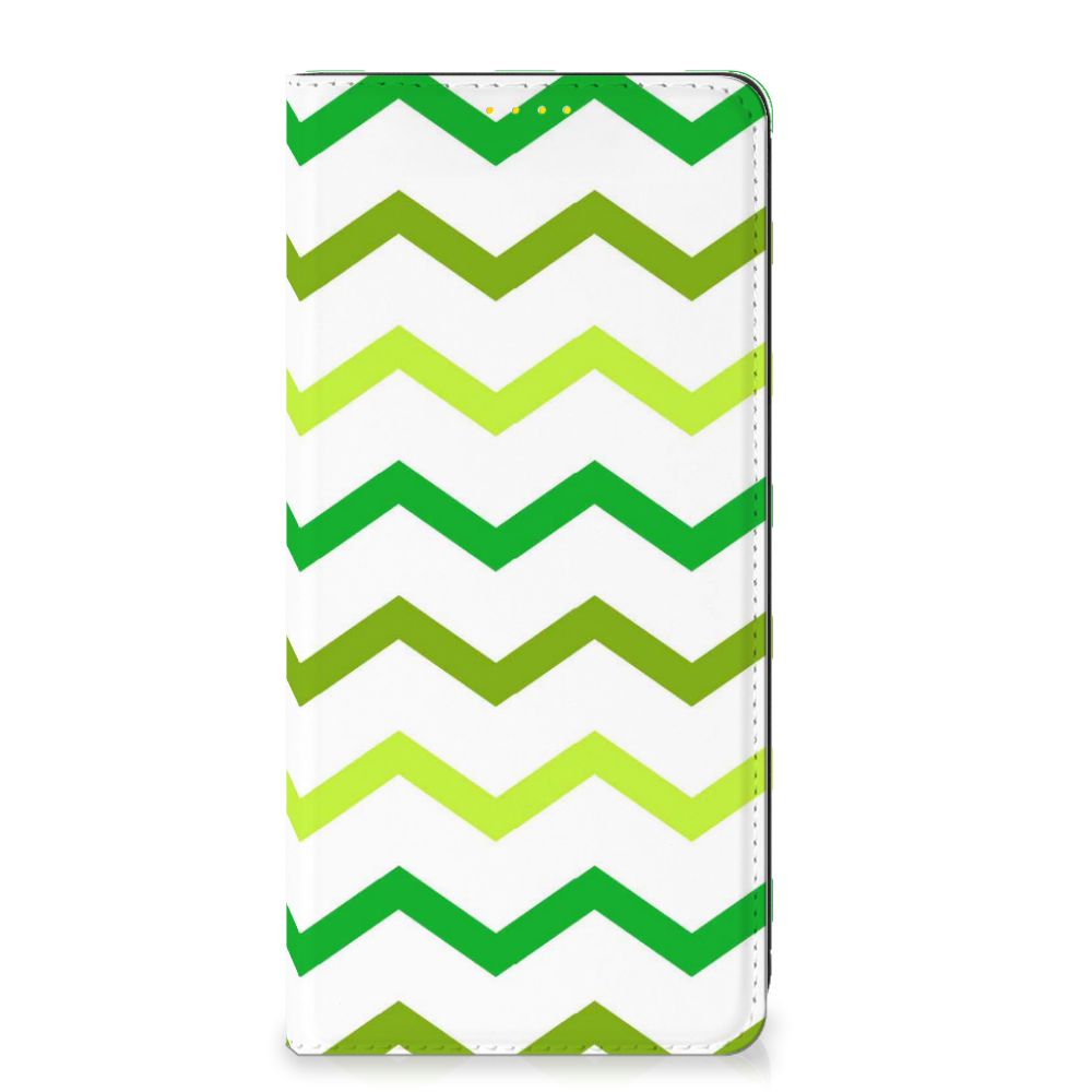 Xiaomi Poco X3 Pro | Poco X3 Hoesje met Magneet Zigzag Groen - B2C Telecom