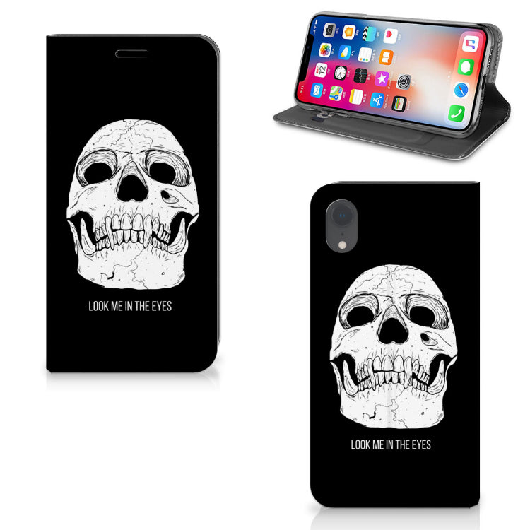 Mobiel BookCase Apple iPhone Xr Skull Eyes