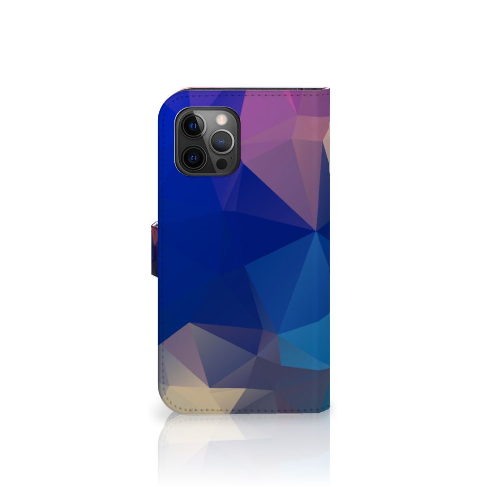 Apple iPhone 12 Pro Max Book Case Polygon Dark