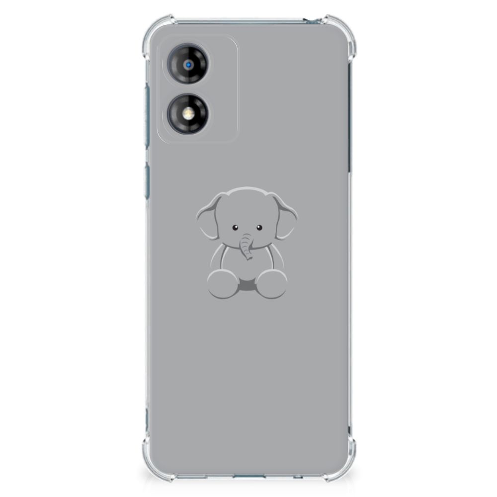 Motorola Moto E13 Stevig Bumper Hoesje Grijs Baby Olifant B2C Telecom