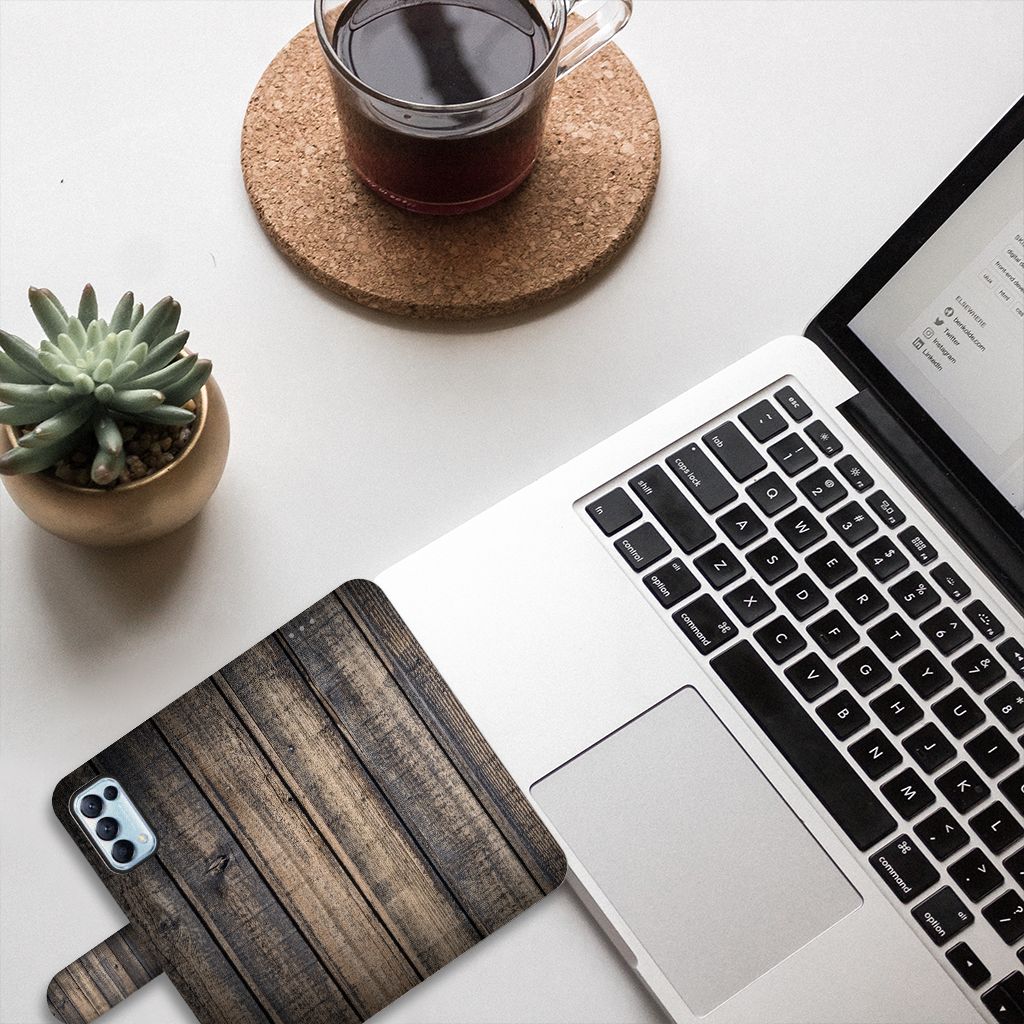 OPPO Find X3 Lite Book Style Case Steigerhout