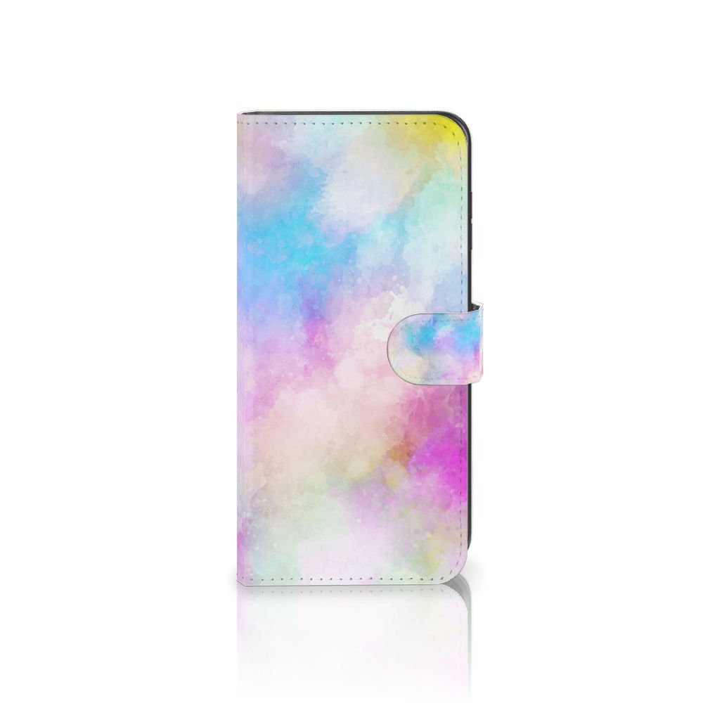 Hoesje Samsung Galaxy A05s Watercolor Light - uniek pastel kleurige print met pasjeshouder.