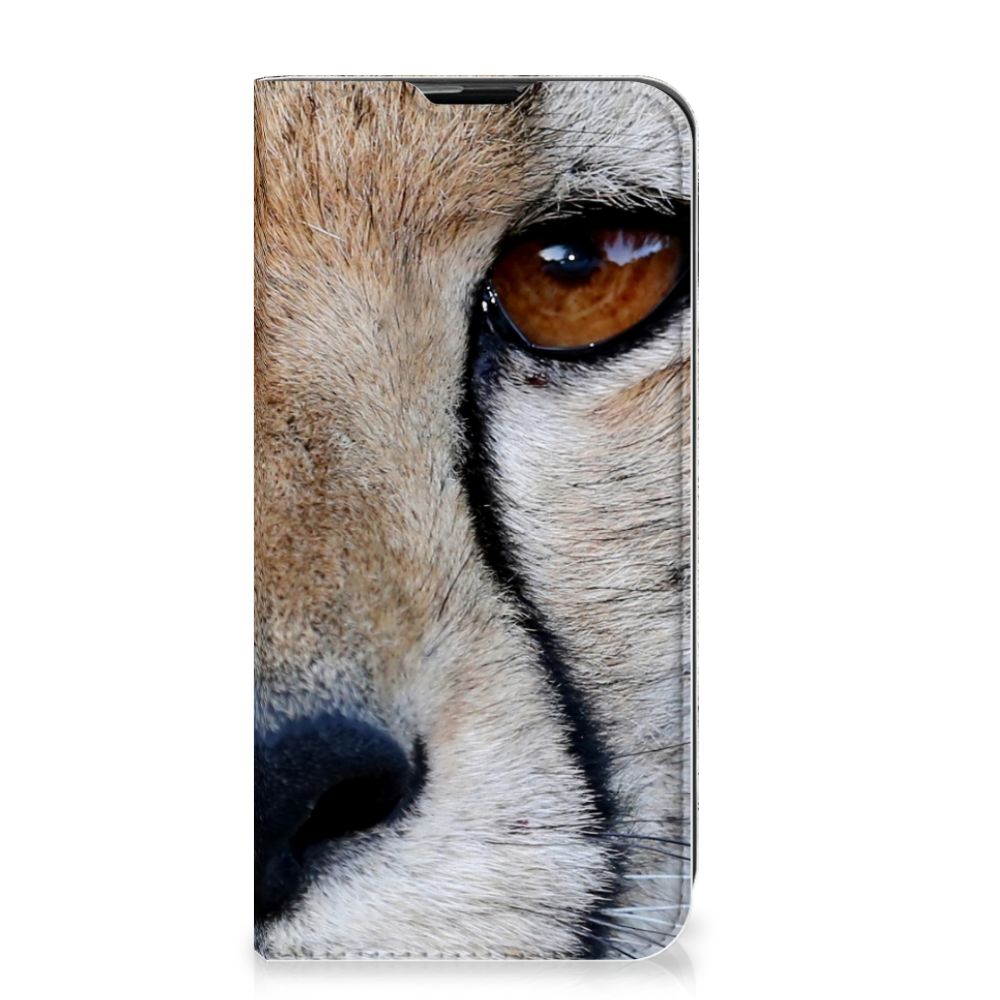 Nokia 2.3 Hoesje maken Cheetah met close-up van het jachtluipaard en unieke cheetah print design.