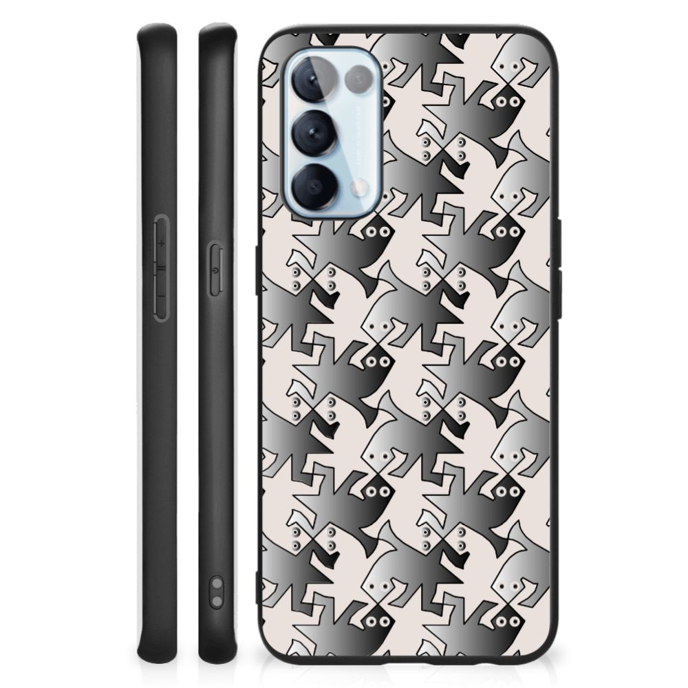 OPPO Reno5 5G | Find X3 Lite Dierenprint Telefoonhoesje Salamander Grey B2C Telecom