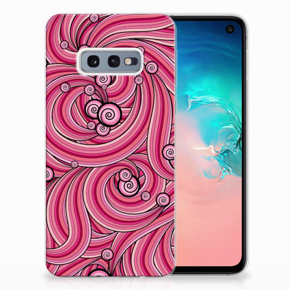 Samsung Galaxy S10e Hoesje maken Swirl Pink