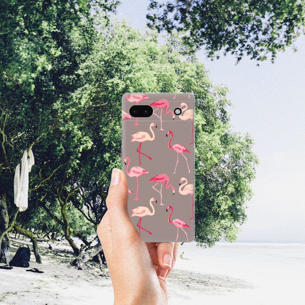 Google Pixel 6A TPU Hoesje Flamingo B2C Telecom