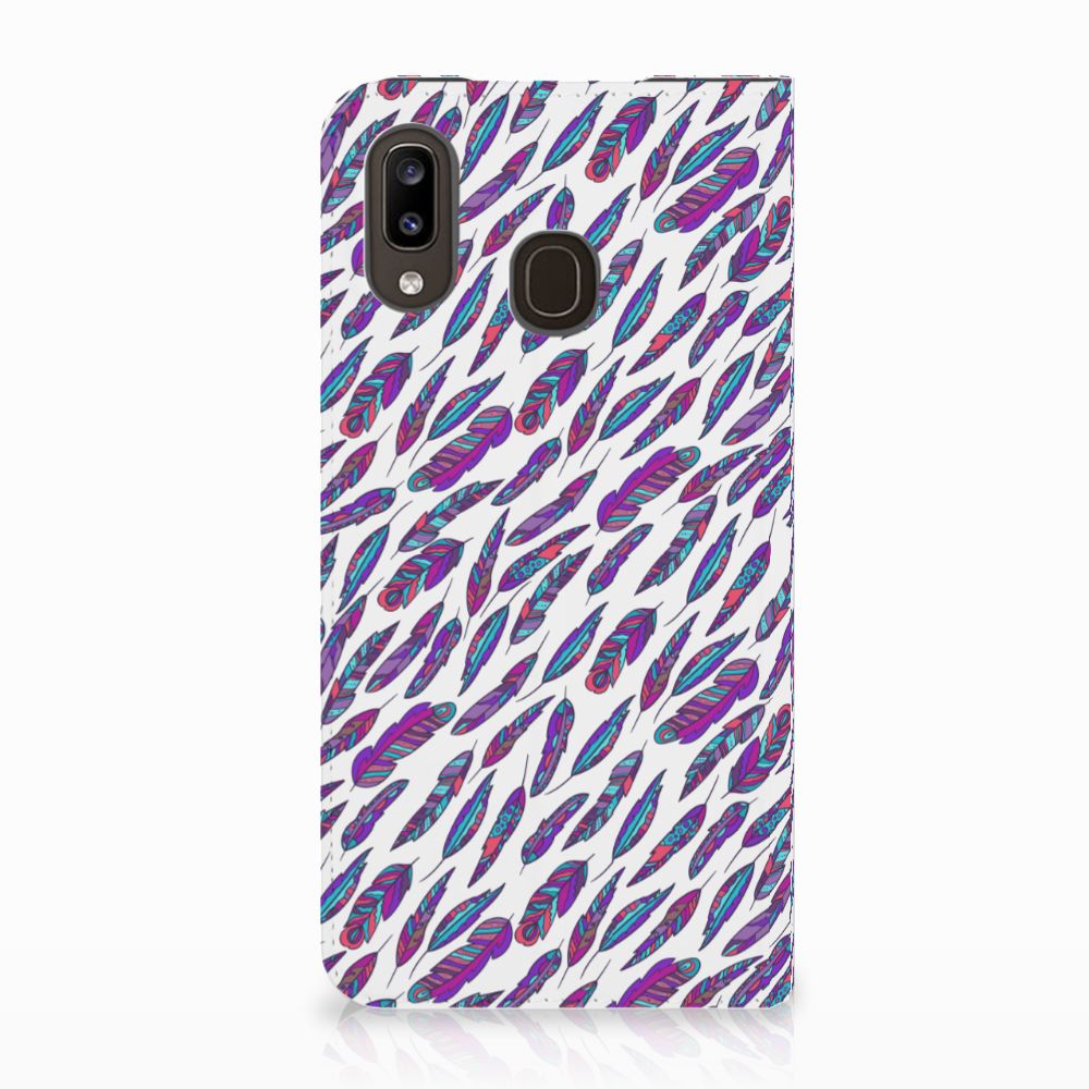 Samsung Galaxy A30 Hoesje met Magneet Feathers Color
