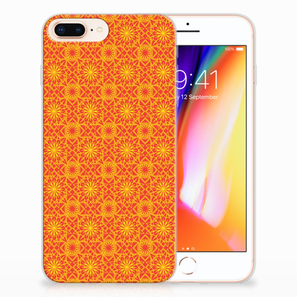 Apple iPhone 7 Plus | 8 Plus TPU bumper Batik Oranje