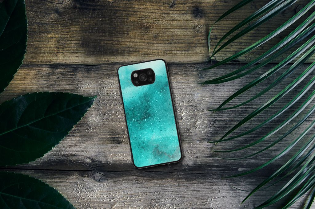 Kleurrijke Telefoonhoesje Xiaomi Poco X3 | X3 Pro Painting Blue B2C Telecom