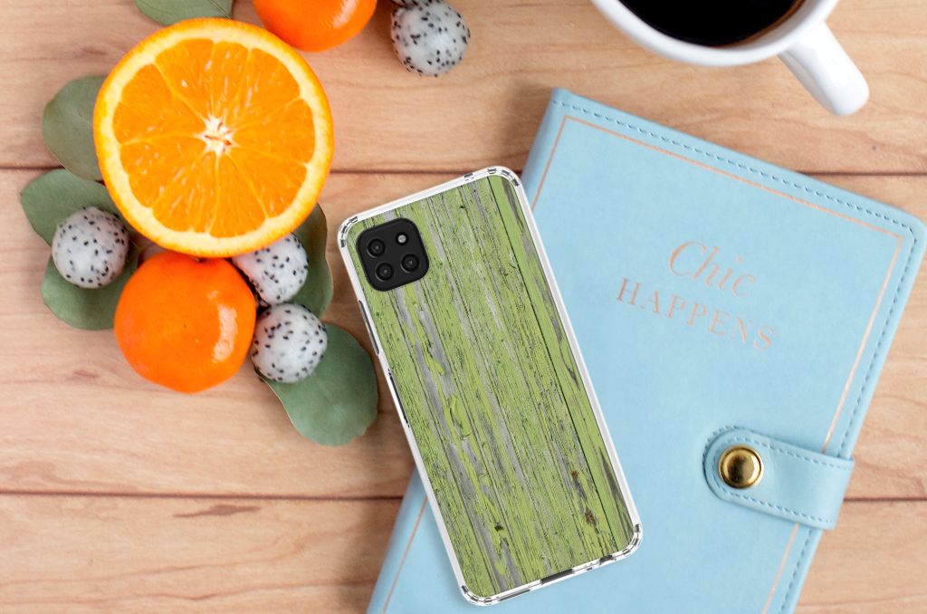 Samsung Galaxy A22 5G Stevig Telefoonhoesje Green Wood B2C Telecom
