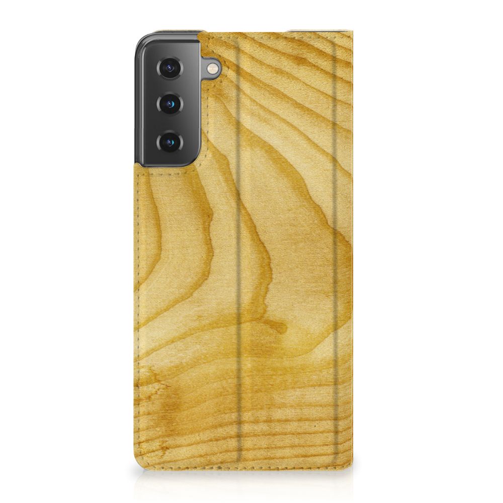 Samsung Galaxy S21 Plus Book Wallet Case Licht Hout - B2C Telecom