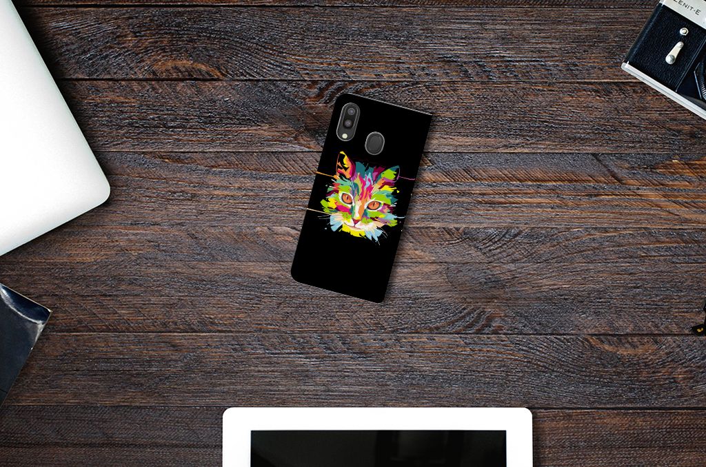 Samsung Galaxy M20 Magnet Case Cat Color