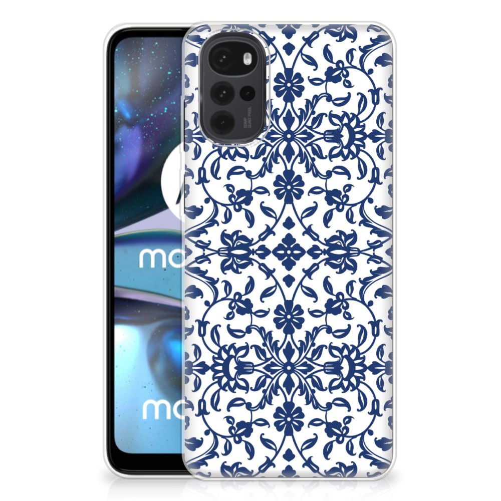 Motorola Moto G22 TPU Case Flower Blue