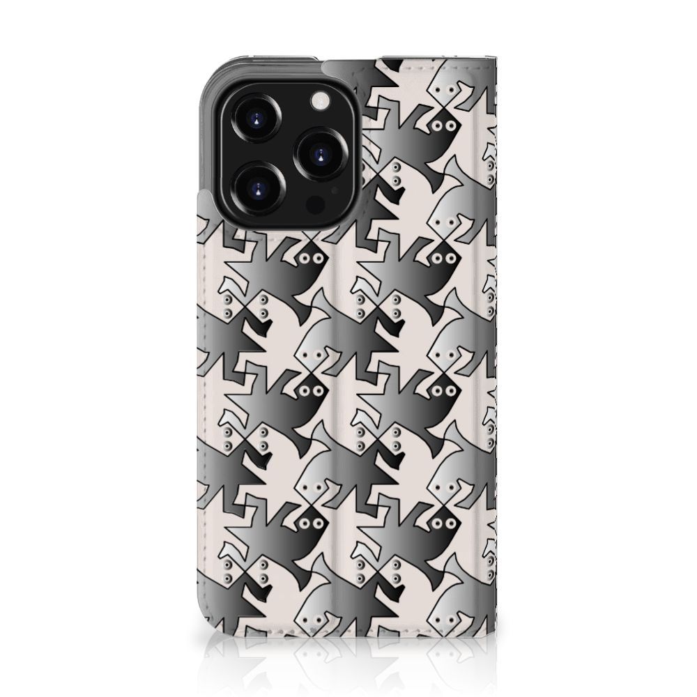 iPhone 13 Pro Hoesje maken Salamander Grey met salamanders op een grijze achtergrond 🦎.