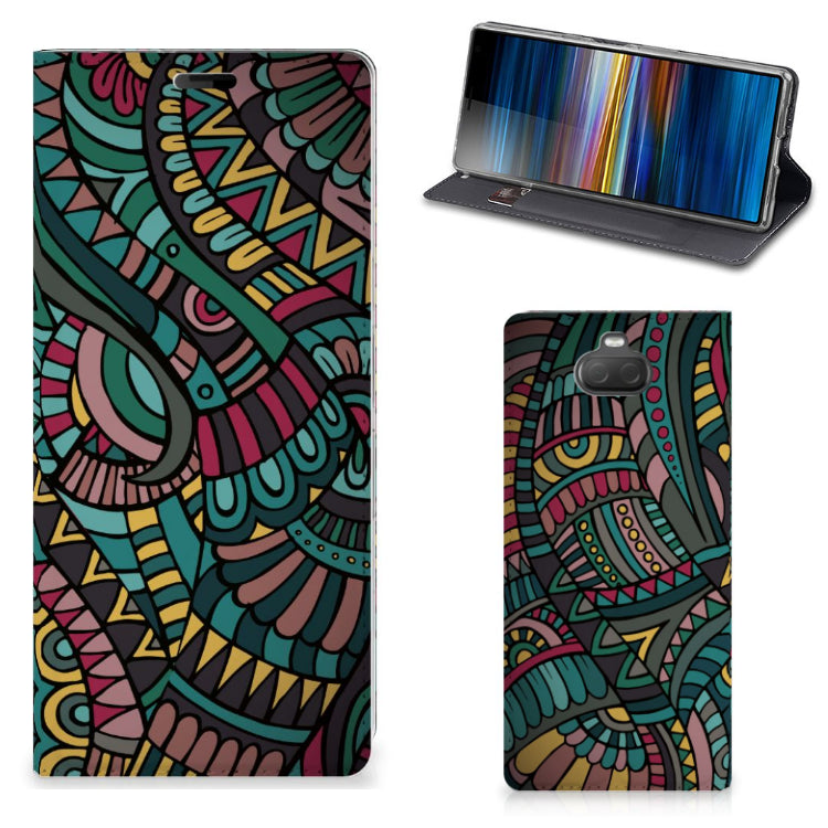 Sony Xperia 10 Plus Hoesje met Magneet Aztec