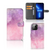 Hoesje iPhone 13 Pro Max Pink Purple Paint met schilderachtig design en veilige TPU-siliconen houder.