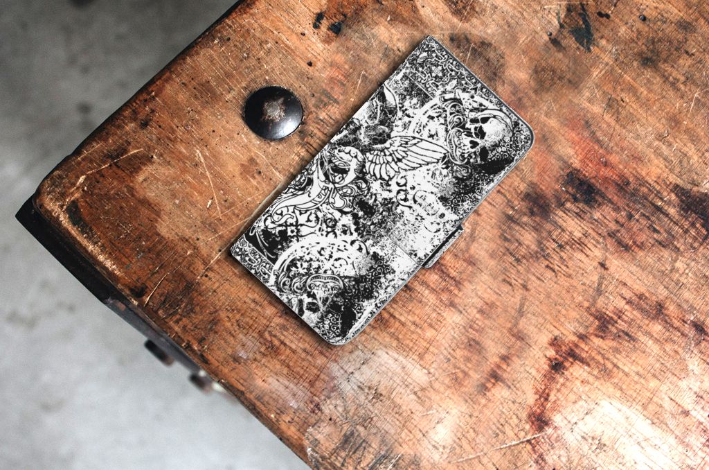 Telefoonhoesje met Naam Huawei P10 Lite Skulls Angel