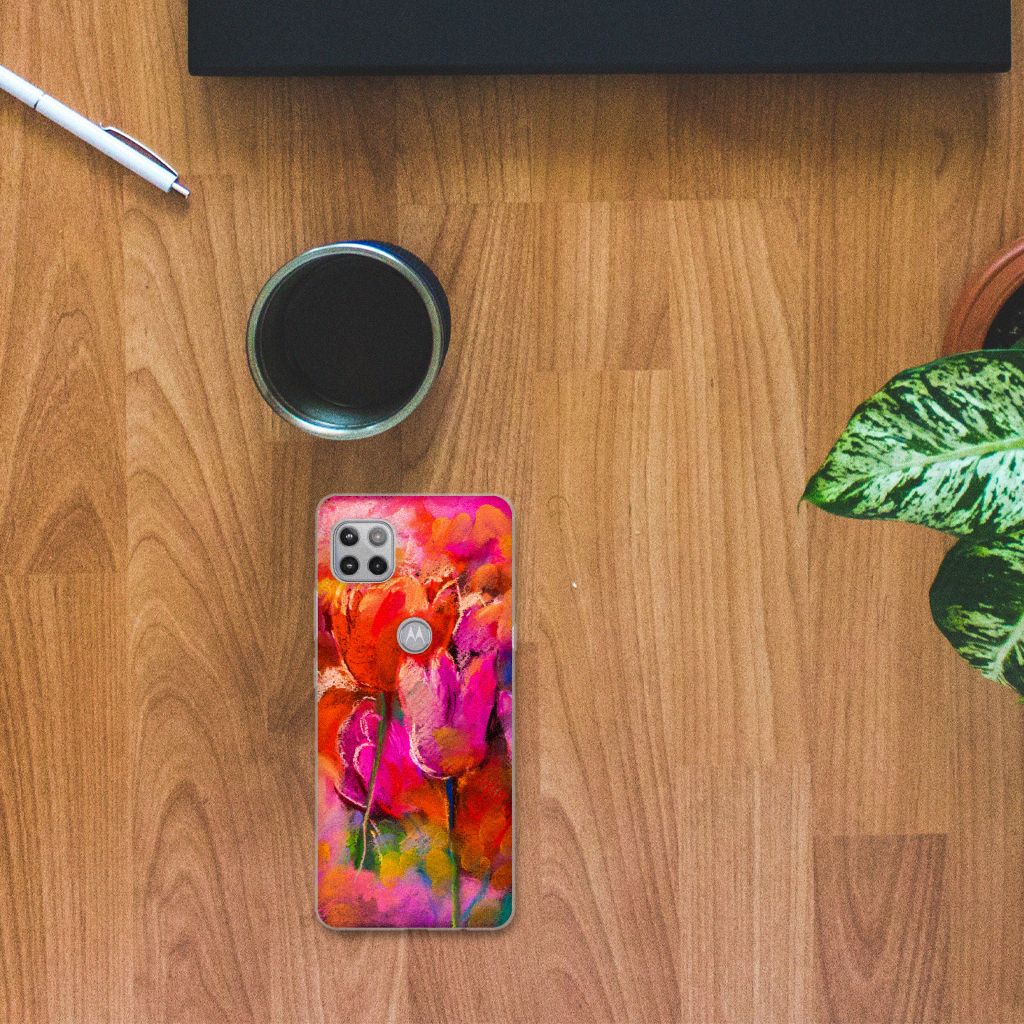 Hoesje maken Motorola Moto G 5G Tulips