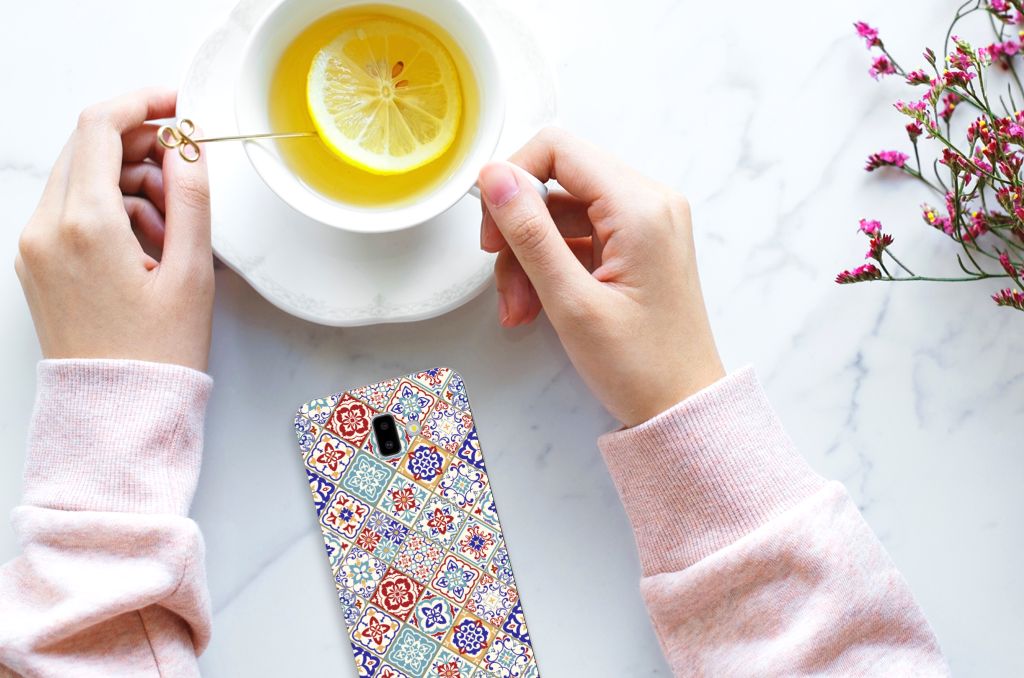 Samsung Galaxy J6 Plus (2018) TPU Siliconen Hoesje Tiles Color