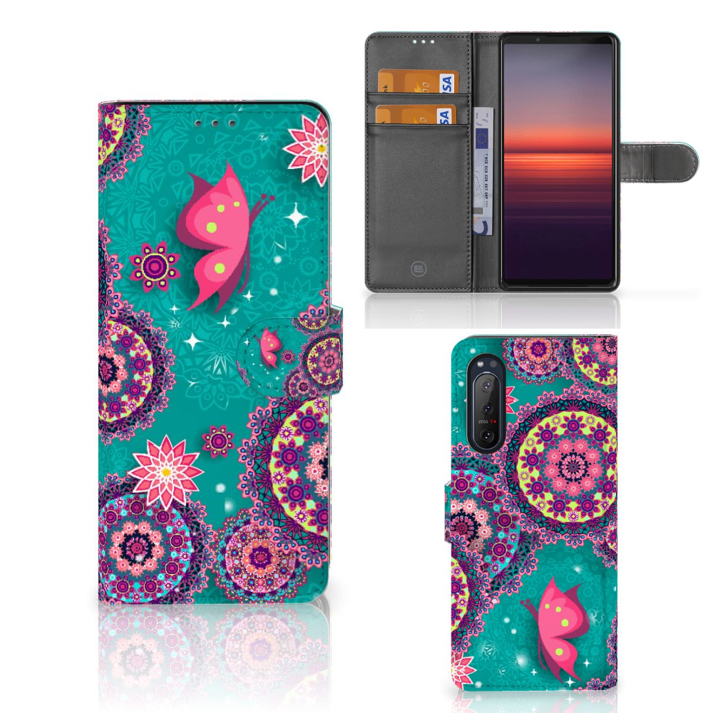 Sony Xperia 5II Hoesje Cirkels en Vlinders