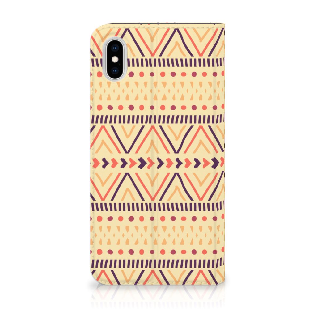 Apple iPhone Xs Max Hoesje met Magneet Aztec Yellow