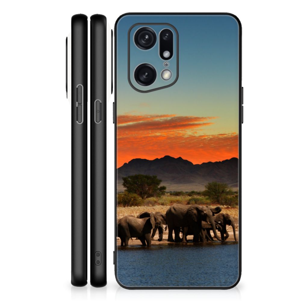 OPPO Find X5 Pro Dierenprint Telefoonhoesje Olifanten