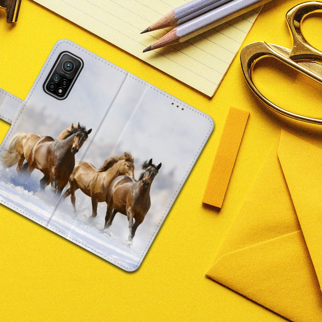 Xiaomi Mi 10T Pro | Mi 10T Telefoonhoesje met Pasjes Paarden