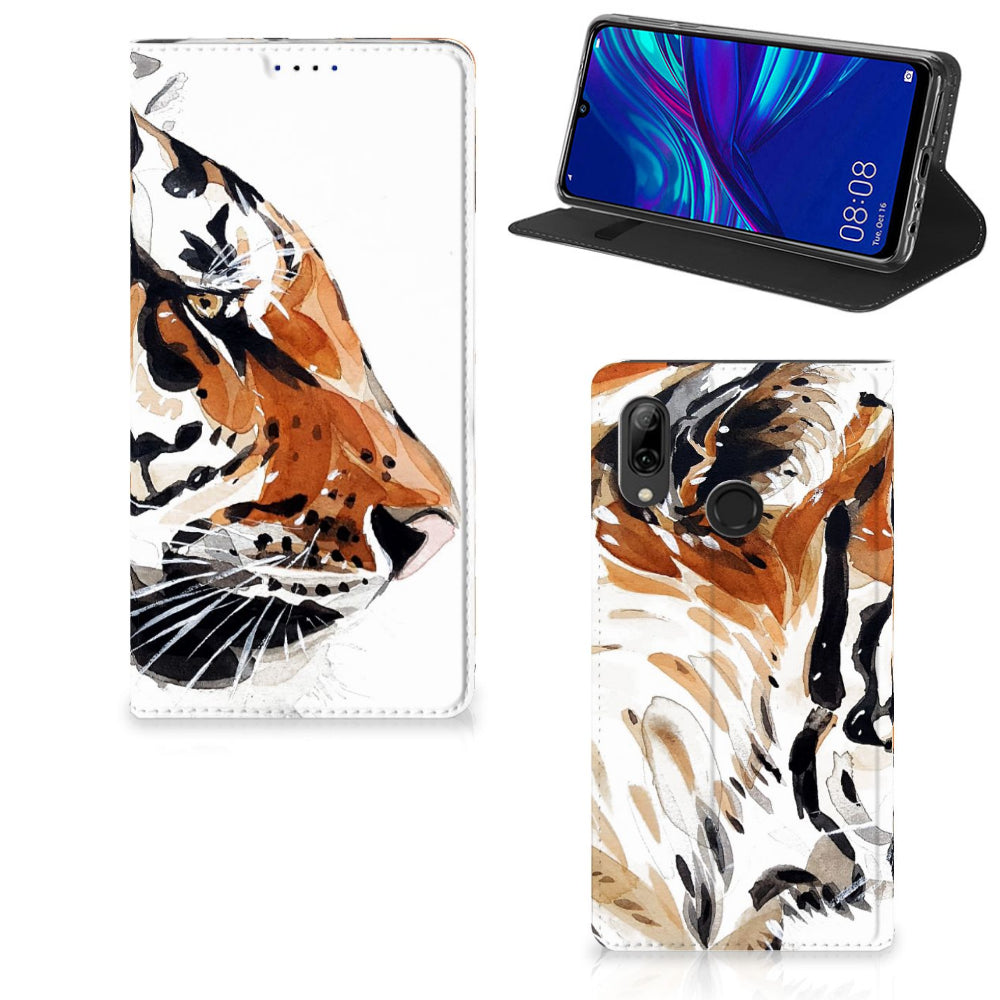 Bookcase Huawei P Smart (2019) Watercolor Tiger