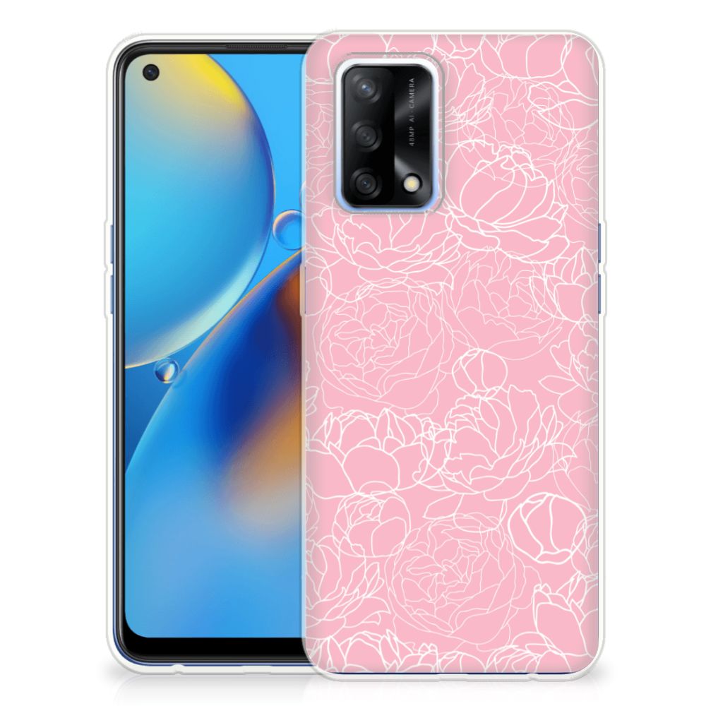 OPPO A74 4G TPU Case White Flowers B2C Telecom