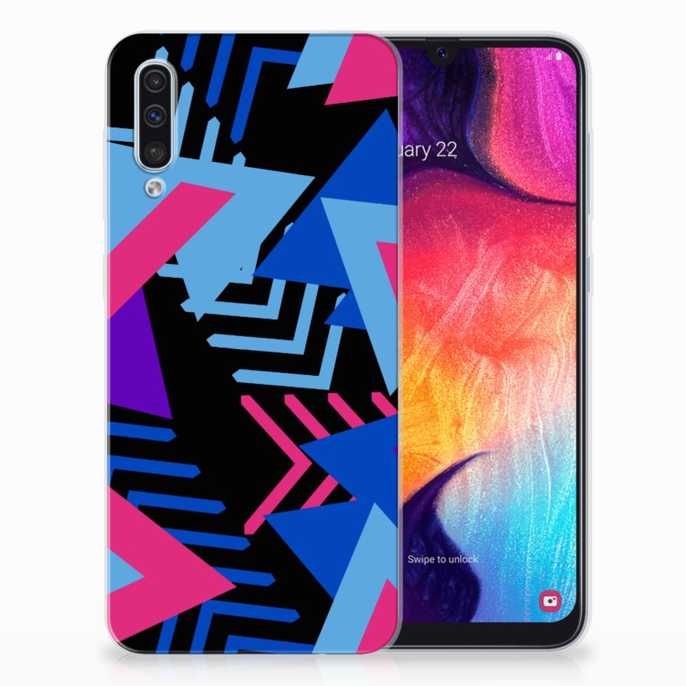 Samsung Galaxy A50 TPU Hoesje Funky Triangle