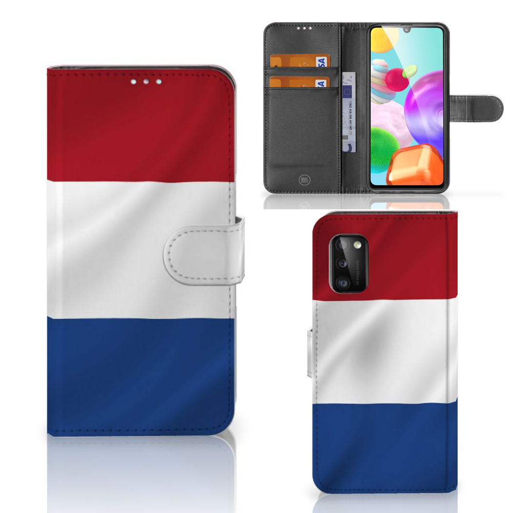 Samsung Galaxy A41 Bookstyle Case Nederlandse Vlag